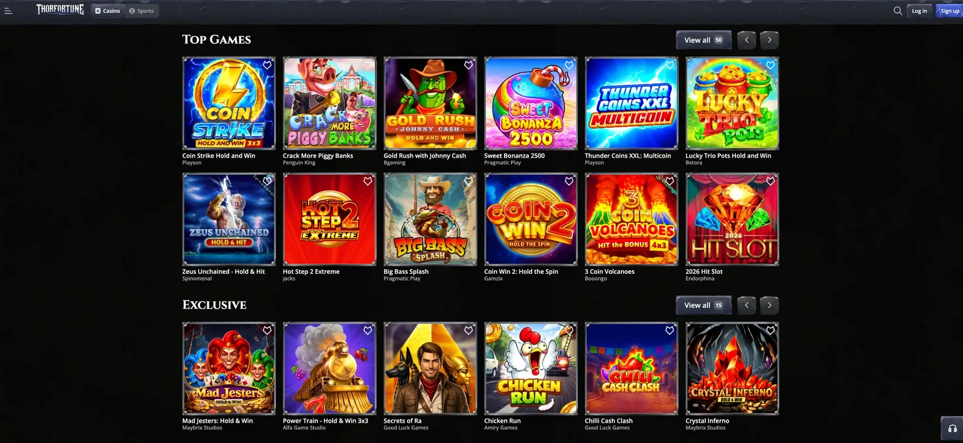 Thorfortune jeux top et exclusifs