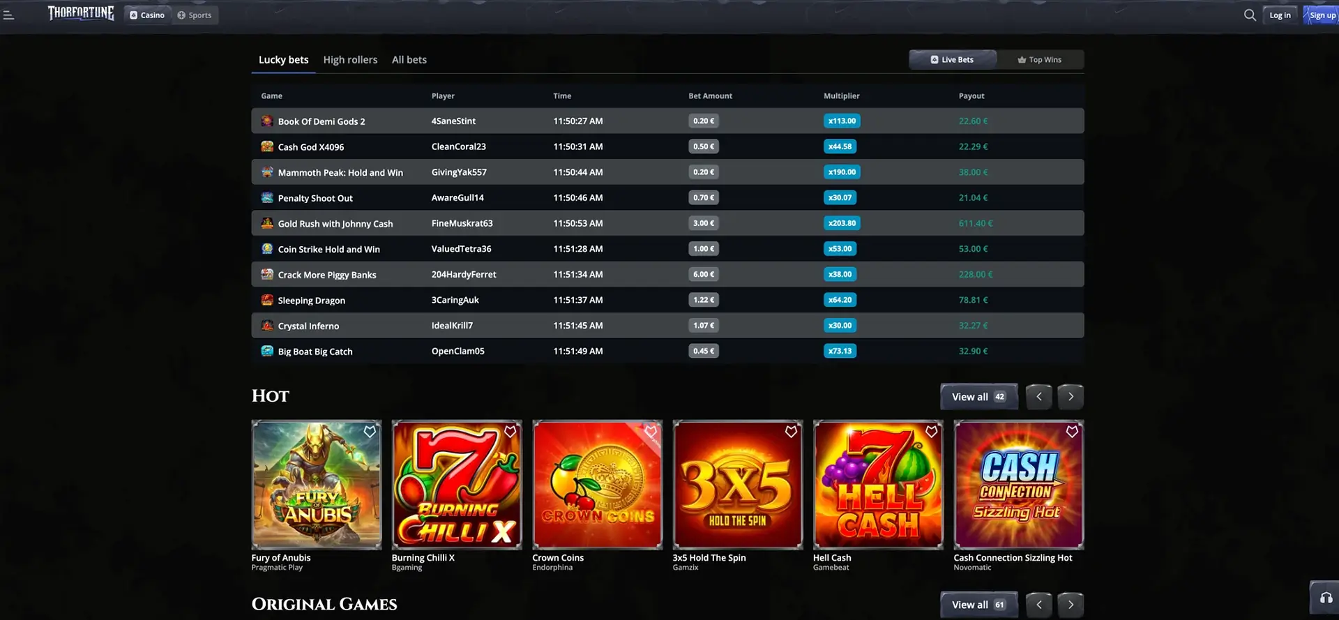 Thorfortune paris chanceux et jeux hot
